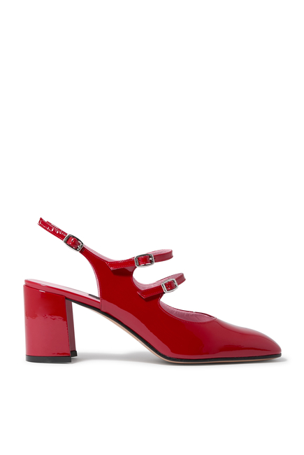 Banana Leather Slingback Mary Janes