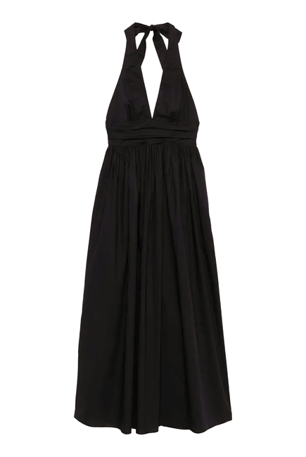Plunge Halter Dress