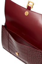 Hourglass Crocodile Embossed Flat Pouch