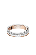 Wedding Band, 18k Mix Gold & Ceramic with Quatre Diamonds