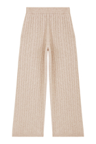 Cable-Knit Cropped Trousers
