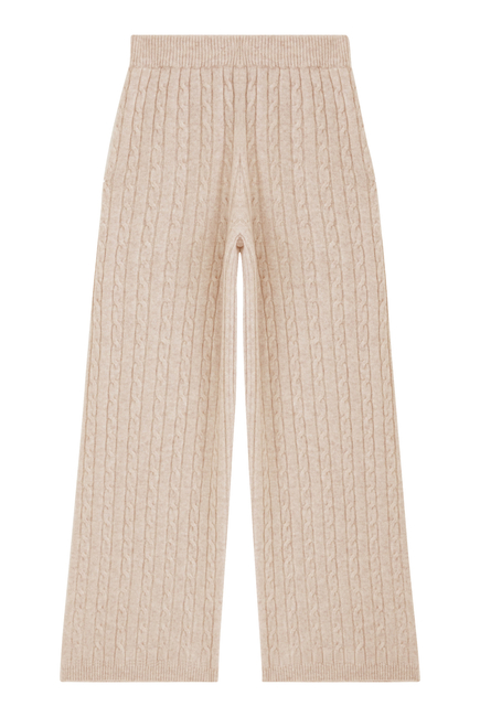 Cable-Knit Cropped Trousers