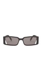 Fendi Way Black Rectangular Sunglasses