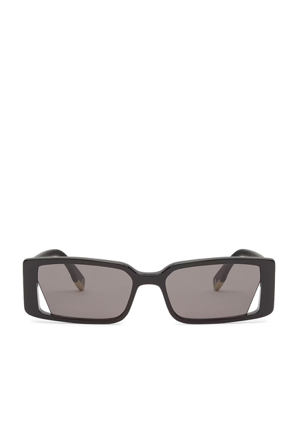 Fendi Way Black Rectangular Sunglasses