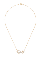 Hobb Large Pendant Necklace, 18k Yellow Gold & Diamonds