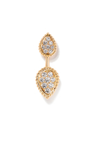 Serpent Bohème Double Motif Diamond Single Stud Earring