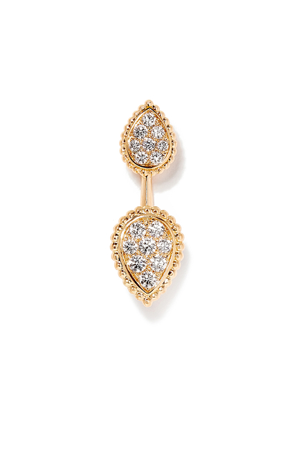 Serpent Bohème Double Motif Diamond Single Stud Earring
