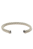 Cable Classic Cuff Bracelet, Sterling Silver & Black Onyx