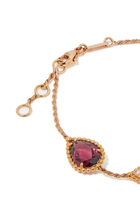Serpent Bohème 18K Rose Gold 5 Motif Rhodolite Garnet and Diamond Bracelet