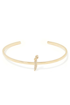 Oula Letter A Cuff Bracelet, 18k Yellow Gold with Diamonds