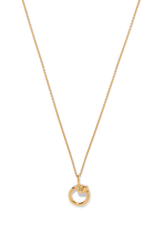 Curly Molten Mini Initial Necklace - O, 18k Recycled Gold Vermeil on Recycled Sterling Silver