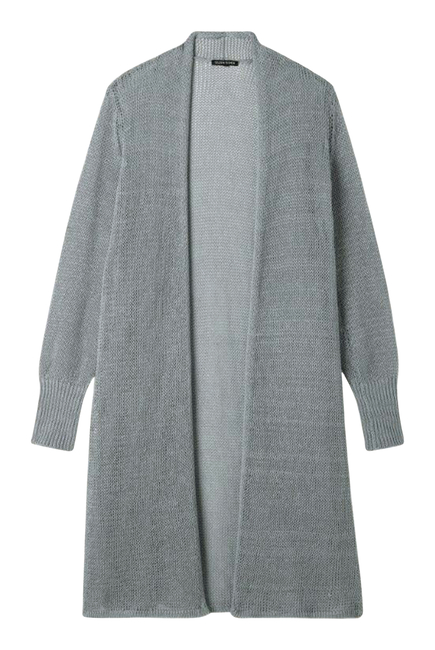 Organic Linen Cotton Cord Long Cardigan