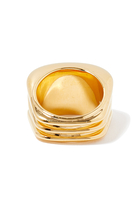 Hera Dome Triple Ridge Ring