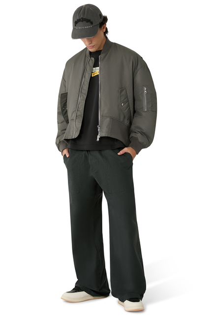 Curved Logo Loose Pants