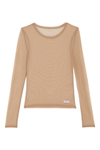Mesh Long Sleeves Top