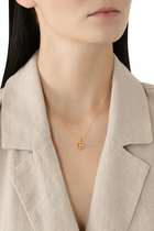 Curly Molten Mini Initial Necklace - G , 18k Recycled Gold Vermeil on Recycled Sterling Silver