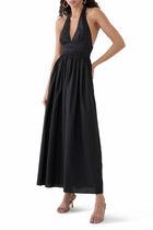 Plunge Halter Dress