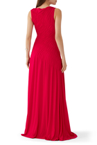 Rouched Sleeveless Maxi Dress