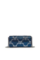 Himmel Sequin Monogram Leather Shoulder Bag