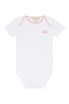 Kids Angel Wing Picot Short Sleeve Onesies Set