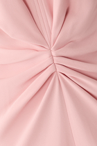 Drop Sleeve Kick Crepe Midi Dress