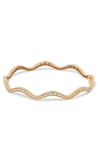 Wave 2.0 Bangle, 18K Yellow Gold & Diamonds