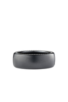 Streamline Band, Black Titanium with Sterling Silver