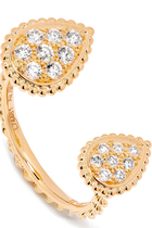 Serpent Bohème Double Motif Diamond Ring, 18k Yellow Gold & Diamond