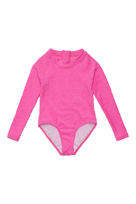 Kids Bubblegum Bloom Long Sleeve Surf Suit