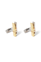 Logo Cufflinks, Yellow Gold