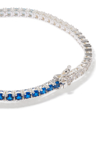 Viola Tennis Bracelet, Sterling Silver & Cubic Zirconia Crystals 