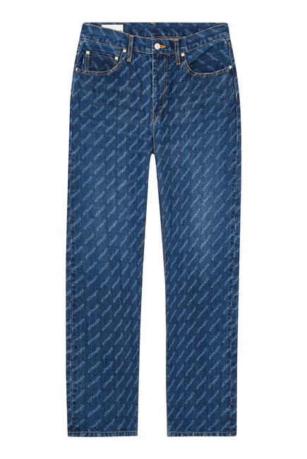 All-Over Logo Denim Pants