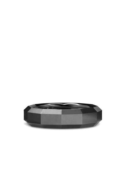 Faceted Band Ring, Titanium