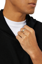 Cable Inset Band Ring, 18k Yellow Gold & Sterling Silver