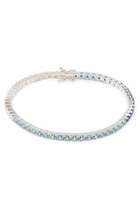 Viola Tennis Bracelet, Sterling Silver & Cubic Zirconia Crystals 