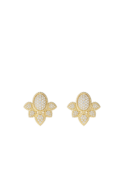 Vintage Serpent Bohème Earrings, 18k Yellow Gold & Diamonds