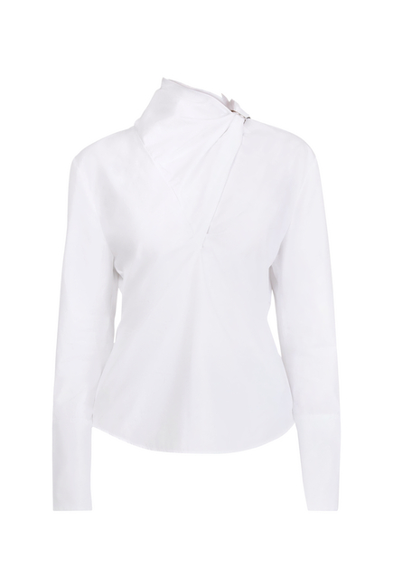 Scarf Poplin Blouse