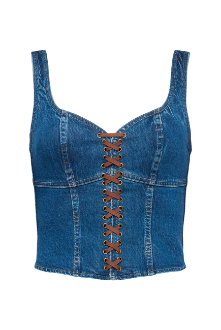 Nayeli Denim Corset Top