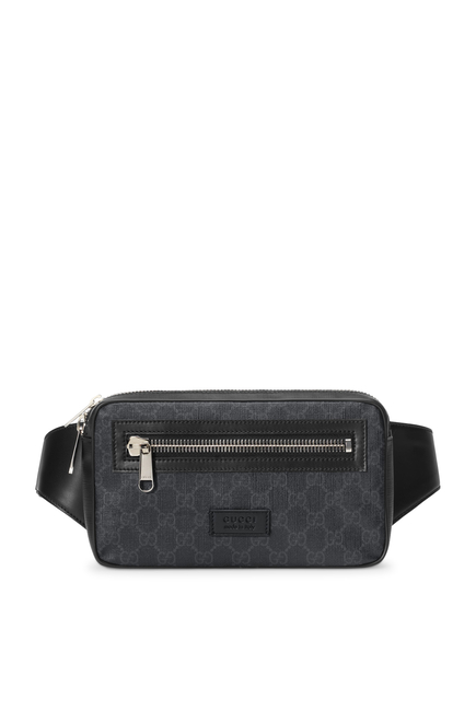 GG Supreme Black Belt Bag