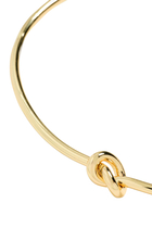 Knot Necklace Cuff, 14k Gold Plated Brass