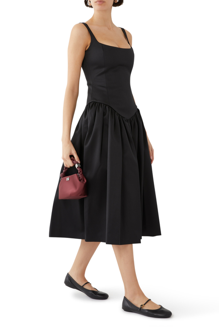 Lola Bonded Satin Midi Dress
