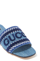 Denim Slide Sandals