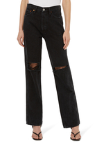 High-Rise Straight Jeans