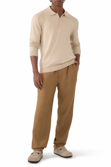 Teo Cotton-Cashmere Polo