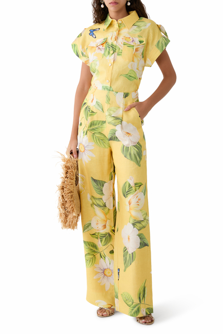 Luisa Pants - Joie Print in Sunshine