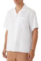 Basket-Weave Linen Shirt