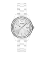 Three-Hand Date 36mm White Ceramic Watch