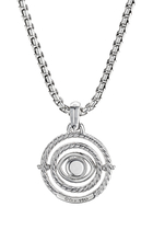 Evil Eye Mobile Amulet, 18k White Gold with Diamonds & Blue Sapphire