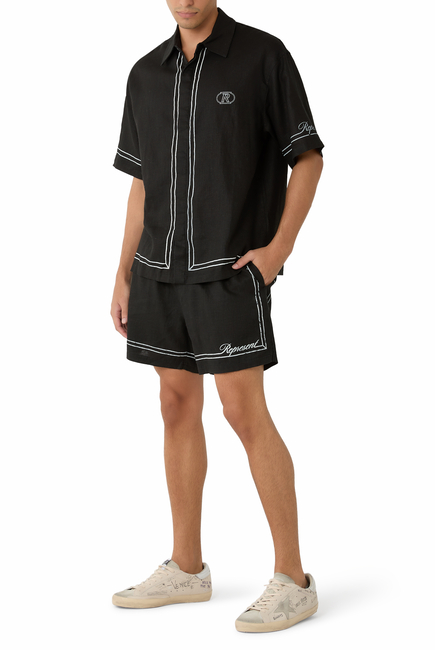 Logo Border Shorts