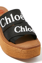 Woody 75 Linen Wedge Espadrilles